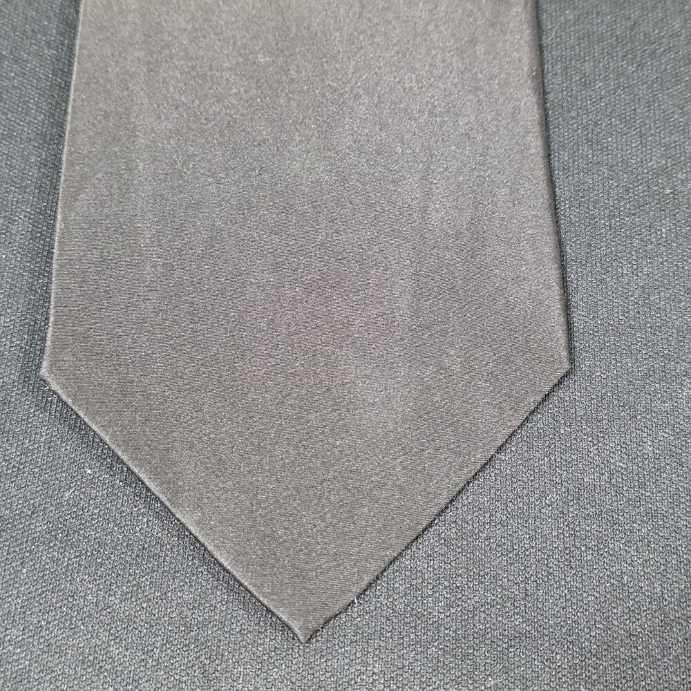 GASPARO Men's Tie Charcoal Gray Pure Silk Handmade Classic Width